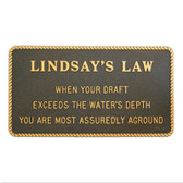 RWB Marine Plaque - Lindsay's Law