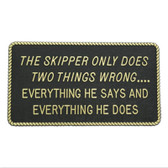 RWB Marine Plaque - Skipper Only Does Two Things Wrong