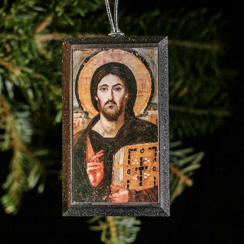 Christ Pantocrator icon from Mount Sinai ornament