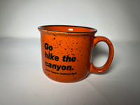 Go Hike the Canyon Camper Mug Orange