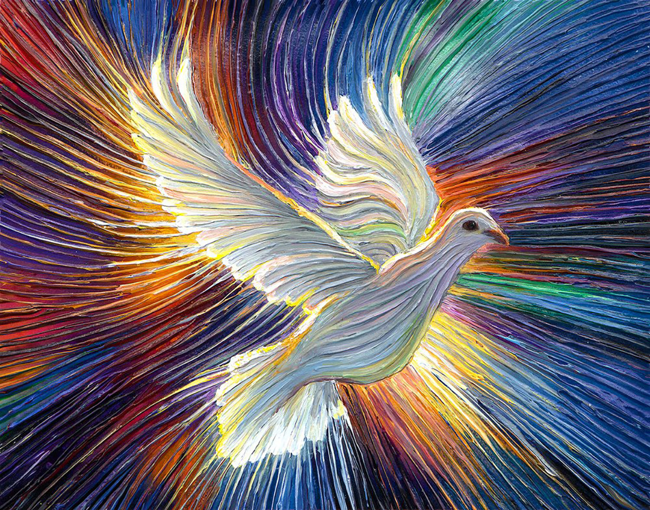 The Dove Of Hope Energy Painting - Giclee Print - Energy Artist Julia