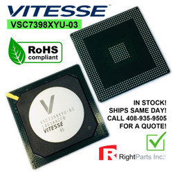 VSC7398XYU-03 Enhanced 8-Port Integrated Gigabit Ethernet Switch