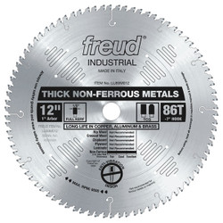 Freud -  12" Thick Non-Ferrous Metal Blade - LU89M012