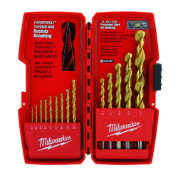 Milwaukee -  Thunderbolt® Titanium Coated Drill Bits (14 PC) - 48-89-0011