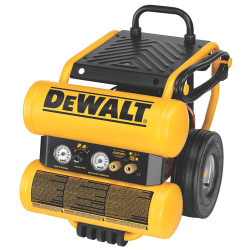 DeWALT -  1.1 HP Continuous 4 Gallon Electric Wheeled Dolly-Style Air Compressor with Panel - D55154