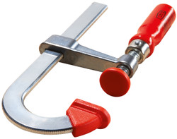Bessey LMU2.008 - Clamp, woodworking, F-style, zinc jaws, swivel pads, 2 In. x 8 In., 330 lb