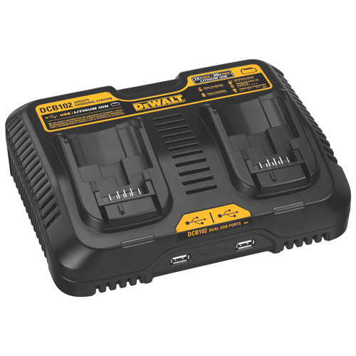 DeWALT 12V 20V MAX Li Ion Dual Port Jobsite Charging Station w 2