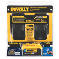 DeWALT -  12V/20V MAX Li-Ion Dual Port Jobsite Charging Station w/2 USB ports w/DCB204 - DCB102BP