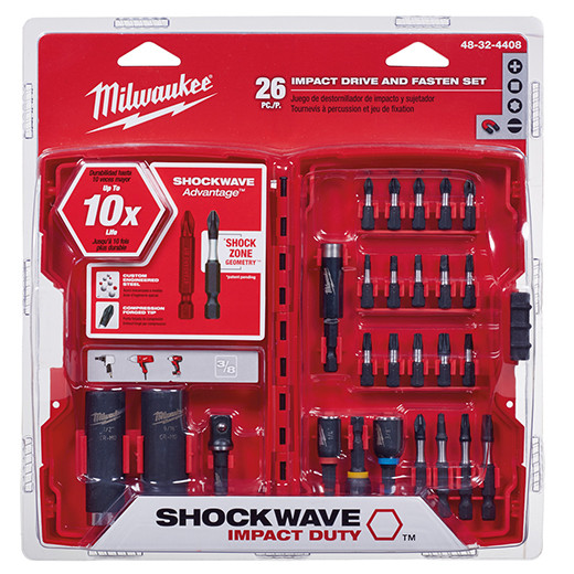 Milwaukee SHOCKWAVE DRIVE AND FASTEN SET 26PC 48 32 4408