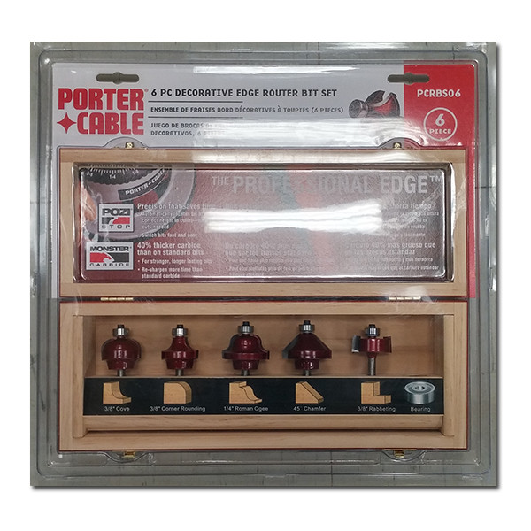 Porter Cable 6pc Decorative Edge Set Rbs06 Canucktools Ca