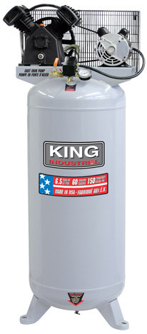 King Canada - Stationary 6.5 Peak HP 60 Gallon Air Compressor 