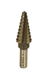 MK Morse ESD04 - Step Drill Bit, HSS 1/4"-3/4" (8 Steps by 1/16")