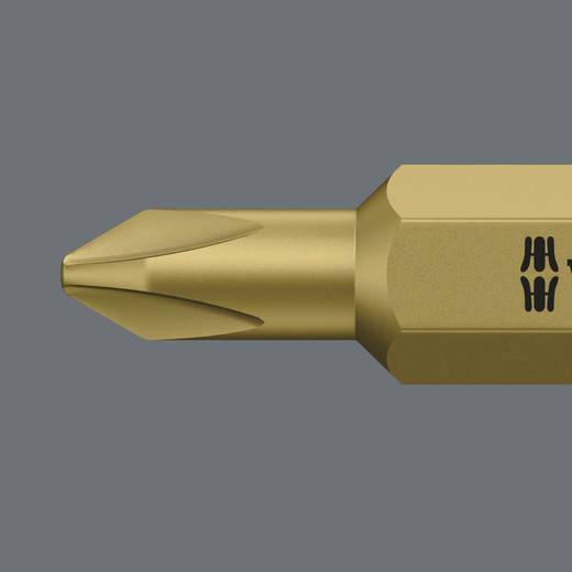 Bits with reduced shaft diameter ensure that screws can be sunk without damaging the surface. This is particularly necessary in drywall construction applications.