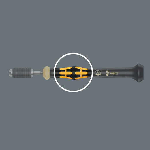 The fast-turning zone just below the rotating cap allows rapid twisting.