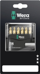 Wera 05073538001 - Bit-Check 7 Tin Pz Universal 1 Sb Pz-Tin Bits + Universal Bitholder