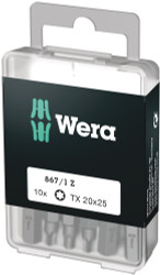 Wera 05072408001 - 867/1 Z Tx 20 X 25 Mm Diy-Box Bits For Torx Socket Screws Diy-Box