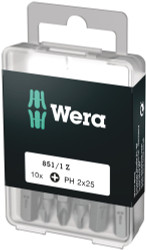 Wera 05072401001 - 851/1 Z Ph 2 X 25 Mm Diy-Box Bits For Phillips Screws Diy-Box