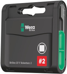 Wera 05057790001 - Bit-Box 20 V Robertson-868/1 V 20 X # 2X25;