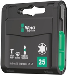 Wera 05057776001 - Bit-Box 15 Impaktor Tx-867/1 Imp Dc 15 X Tx 30X25;