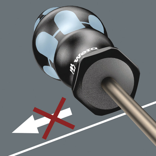 The hexagonal non-roll feature prevents any rolling away at the workplace.
