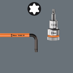 Take it easy tool finder system - with profile and size colour-coding for quick and easy tool selection. Colour-coded system for hexagon drive screws (L-Keys, Zyklop bit sockets), external hex drive screws and nuts (Joker wrenches, Zyklop sockets and Zyklop bit sockets with holding function), and TORX® drive screws (L-Keys, Zyklop bit sockets).