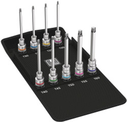 Wera 05004212001 - 8767 C Tx Hf 3 Zyklop Bit Socket Set With 1/2" Drive Socket With Holding Function 9Pcs