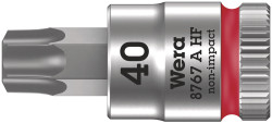 Wera 05003372001 - 8767 A Hf Torx Zyklop Bit Socket With 1/4" Drive With Holding Function , Tx 40 X 100 Mm