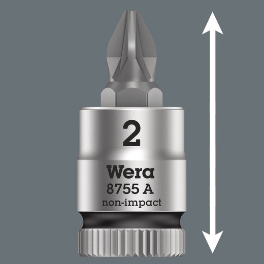 The bit sockets from Wera are characterized by a particularly short design. Ideal for working in tight spaces.