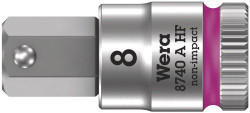 Wera 05003336001 - 8740 A Hf Zyklop Bit Socket With 1/4" Drive With Holding Function, 5,0 X 100 Mm