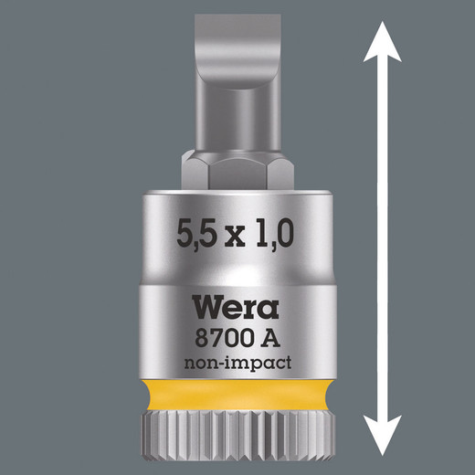 The bit sockets from Wera are characterized by a particularly short design. Ideal for working in tight spaces.