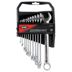 ITC 020207 - (ICWP-11S) 11 PC Fully Polished S.A.E. Combination Wrench Set