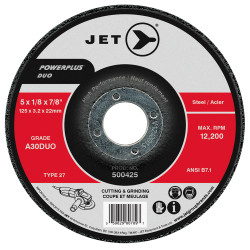 Jet 500415 - 4-1/2 x 1/8 x 7/8 A30DUO POWERPLUS DUO T27 Cutting/Grinding Wheel