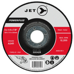 Jet 500428 - 5 x 1/4 x 7/8 A24R POWERPLUS T27 Grinding Wheel