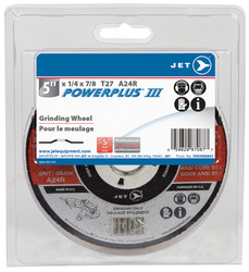 Jet 428A01 - 5 x 1/4 x 7/8 A24R POWERPLUS T27 Grinding Wheel - Clamshell Package