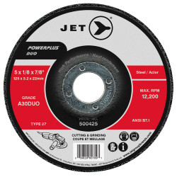 Jet 500431 - 6 x 1/8 x 7/8 A30DUO POWERPLUS DUO T27 Cutting/Grinding Wheel