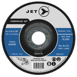 Jet 500478 - 5 x 1/4 x 7/8 A30SS POWERPLUS SST T27 Grinding Wheel