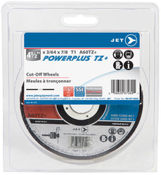 Jet 571A02 - 4-1/2 x 3/64 x 7/8 A60PX POWERXTREME T1 Cut-Off Wheel - Clamshell Package