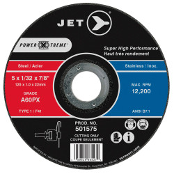 Jet 501575 - 5 x 1/32 x 7/8 A60PX POWER-XTREME T1 Cut-Off Wheel