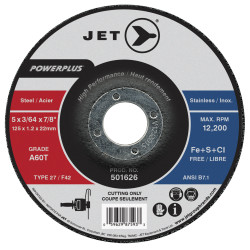 Jet 501626 - 5 x 3/64 x 7/8" A60T POWERPLUS T27 Cut-Off Wheel