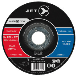 Jet 501672 - 4-1/2 x 1/16 x 7/8 A46PX POWER-XTREME T27 Cut-Off Wheel
