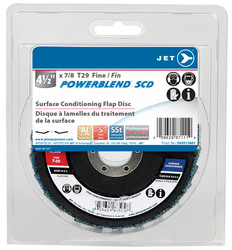 Jet 517A01 - 4-1/2 x 7/8 Fine POWERBLEND SCD T29 Surface Conditioning Flap Disc - Clamshell Package