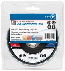 Jet 527A01 - 5 x 7/8 Fine POWERBLEND SCD T29 Surface Conditioning Flap Disc - Clamshell Package