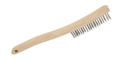 Jet 551111 - (3LHSS) 3 Row, Long Handle, Stainless Steel Hand Wire Scratch Brush