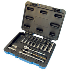 Jet 600115 - (SW1424-6) 24 PC 1/4" DR S.A.E. Socket Wrench Set - 6 Point