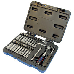 Jet 600125 - (SW1442C-6) 42 PC 1/4" DR S.A.E./Metric Socket Wrench Set - 6 Point