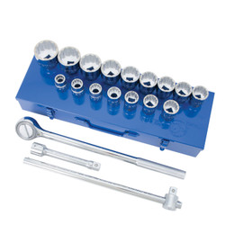Jet 600402 - (SW7521) 21 PC 3/4" DR S.A.E. Socket Wrench Set - 12 Point