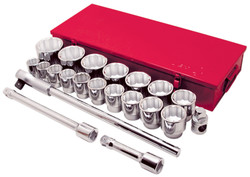 Jet 600503 - (SW1021) 21 PC 1" DR S.A.E. Socket Wrench Set - 12 Point