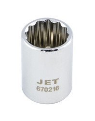 Jet 670209 - 1/4" DR x 9/32" Regular Chrome Socket - 12 Point