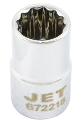 Jet 672212 - 1/2" DR x 3/8" Regular Chrome Socket - 12 Point