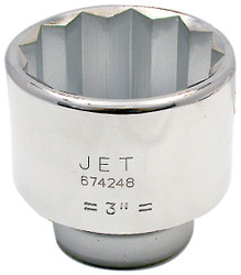 Jet 674229 - 1" DR x 1-13/16" Regular Chrome Socket - 12 Point